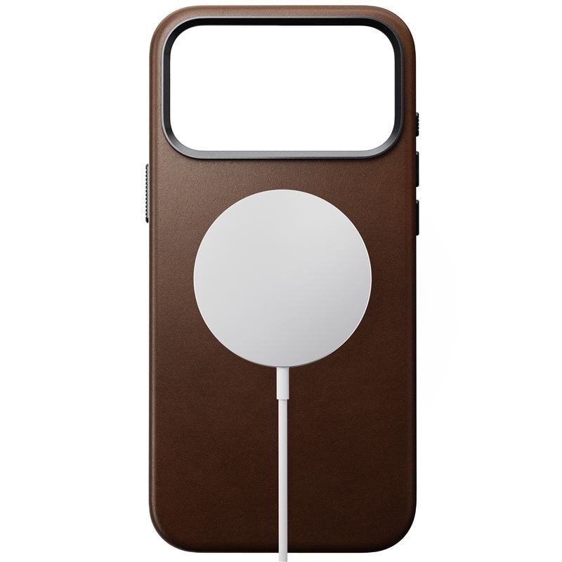 Husa din piele Nomad Traditional Leather Case cu MagSafe compatibila cu iPhone 17 Pro Max, Maro