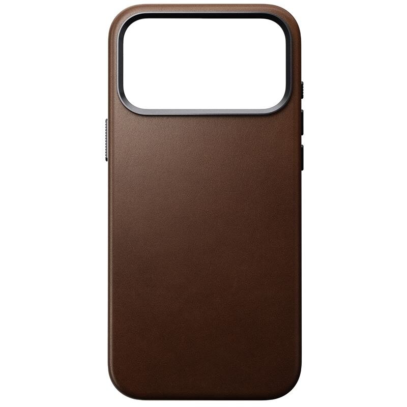 Husa din piele Nomad Traditional Leather Case cu MagSafe compatibila cu iPhone 17 Pro Max, Maro