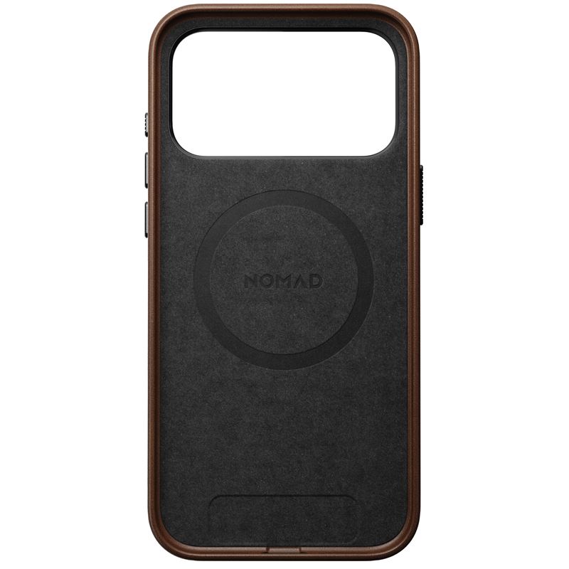 Husa din piele Nomad Traditional Leather Case cu MagSafe compatibila cu iPhone 17 Pro Max, Maro