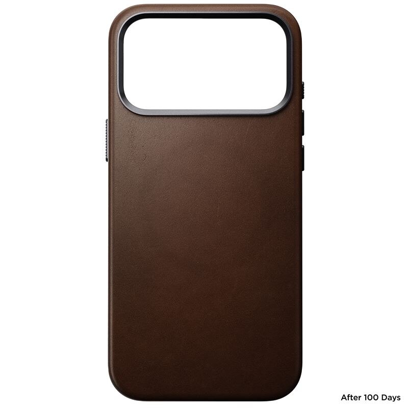 Husa din piele Nomad Traditional Leather Case cu MagSafe compatibila cu iPhone 17 Pro Max, Maro