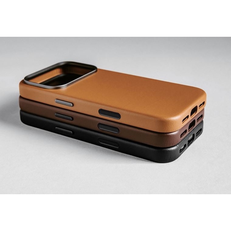Husa din piele Nomad Traditional Leather Case cu MagSafe compatibila cu iPhone 17 Pro Max, Maro