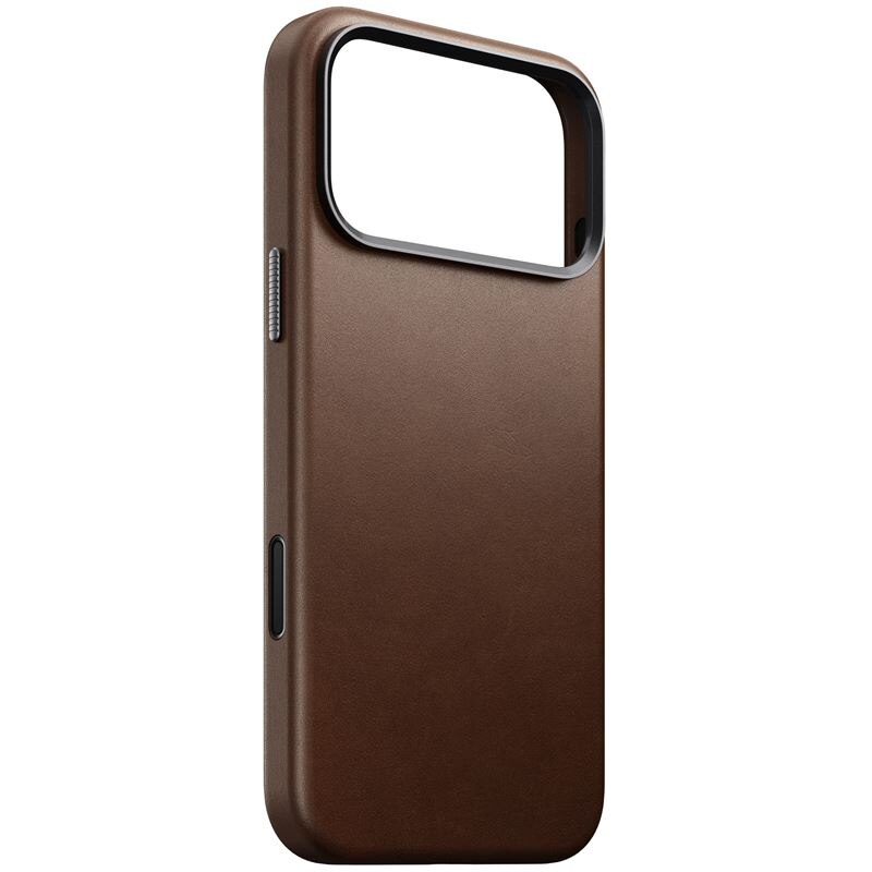 Husa din piele Nomad Traditional Leather Case cu MagSafe compatibila cu iPhone 17 Pro Max, Maro