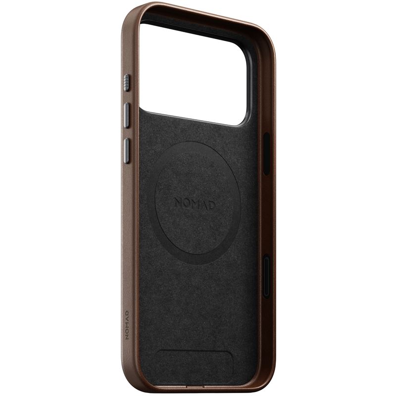Husa din piele Nomad Traditional Leather Case cu MagSafe compatibila cu iPhone 17 Pro Max, Maro