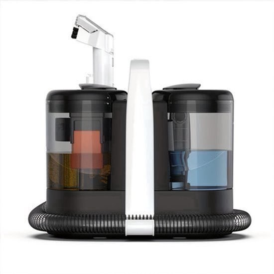 Extractor de tapiterii si covoare Corenia QRE-2002256, 600W, 15 kPa, rezervor 1,5 L + 0,7 L, furtun O32 mm 1,2 m, cablu 5 m, negru/transparent