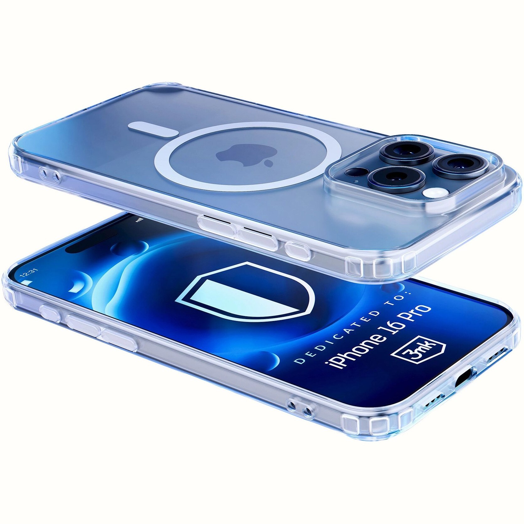 Husa de protectie 3mk MagCase pentru iPhone 16 Pro, Transparent