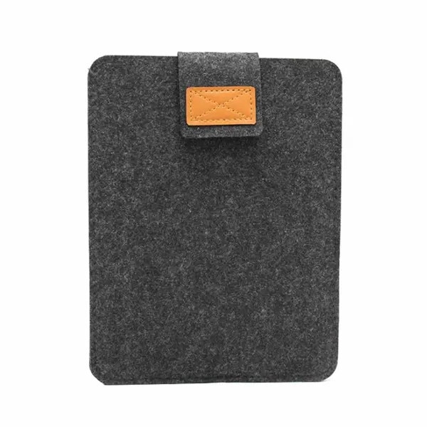 Husa pentru laptop din fetru cu inchidere velcro, gri inchis, 11,6 inch