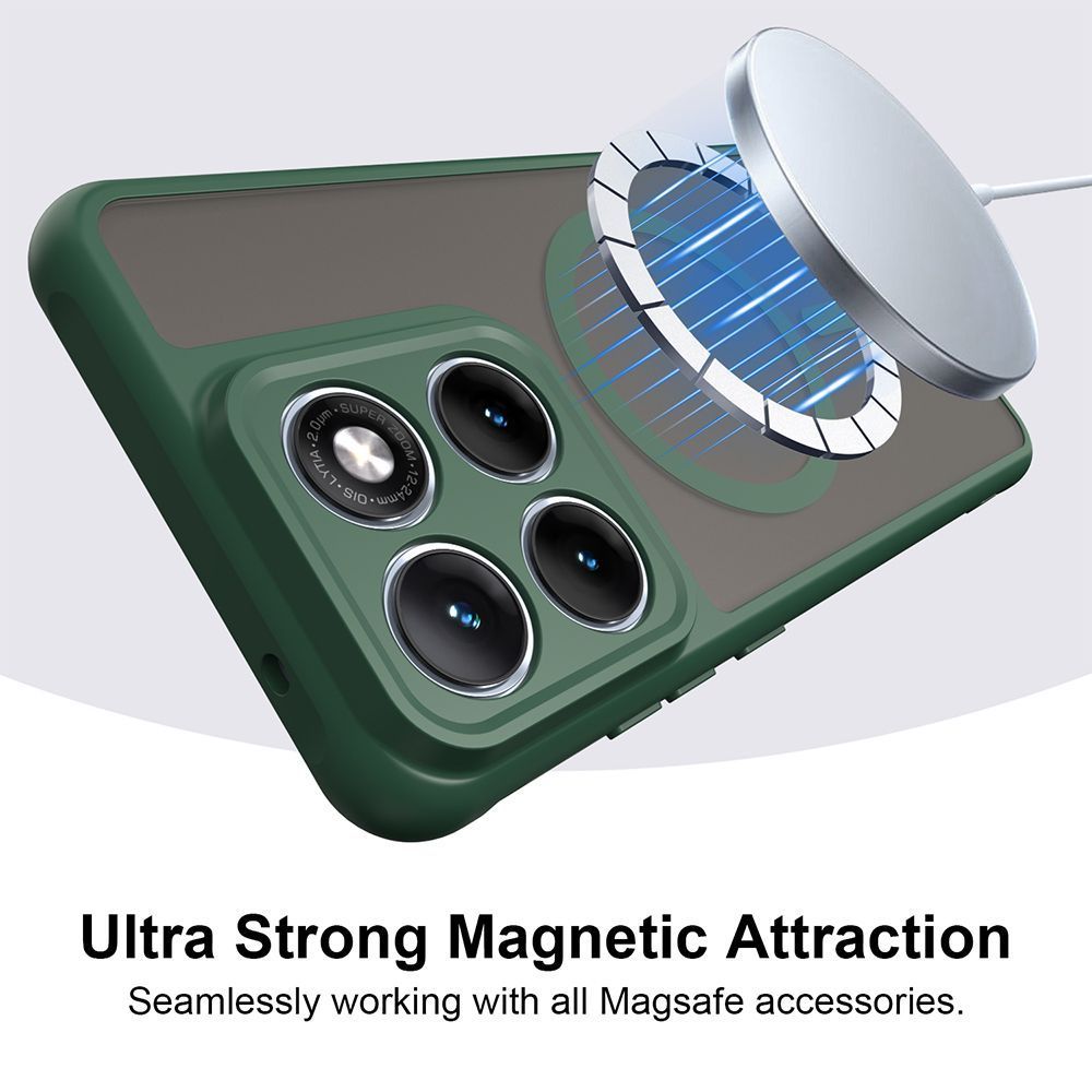 Husa telefon Techsuit HaloFrost II MagSafe verde compatibila cu Motorola Edge 70 Fusion