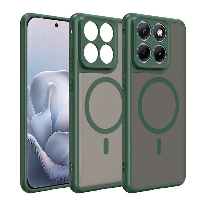 Husa telefon Techsuit HaloFrost II MagSafe verde compatibila cu Motorola Edge 70 Fusion