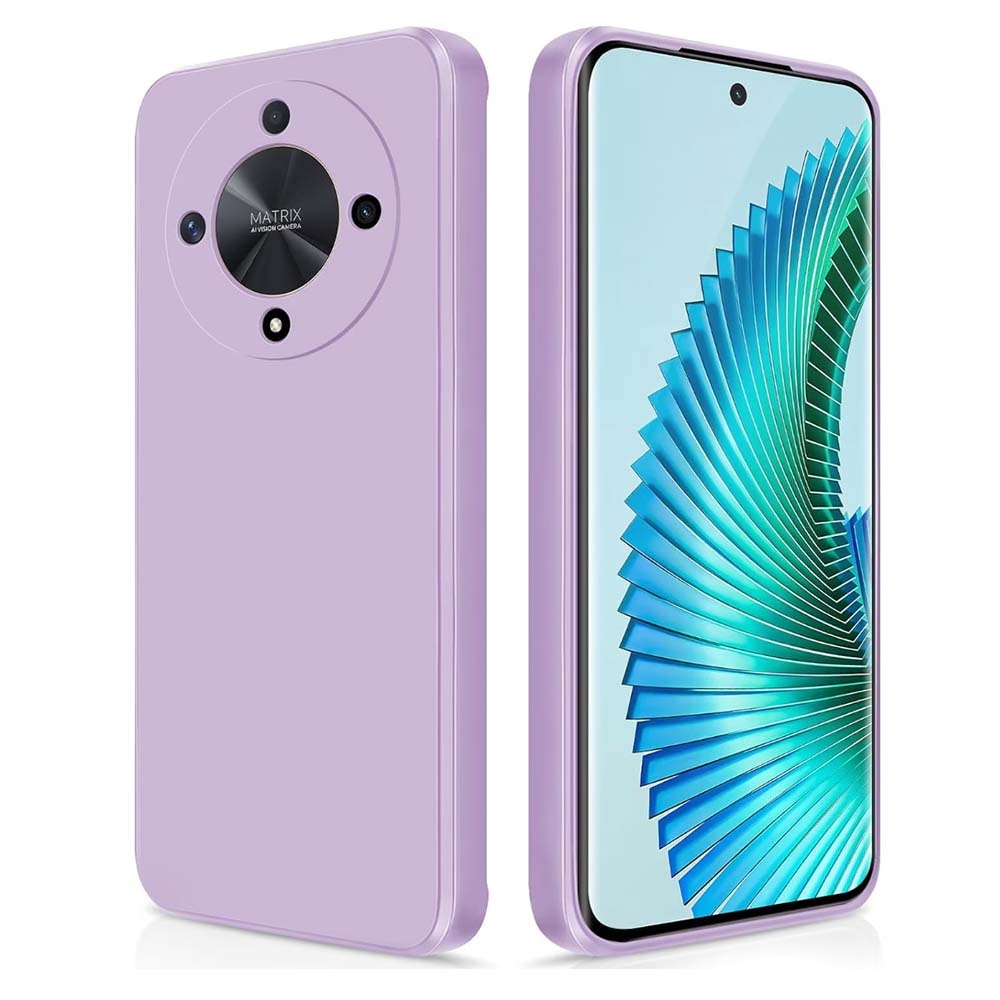 Husa BestCase® Premium Silicon, Compatibila Cu Honor Magic5 Lite, 1.2MM Slim, Microfibra in interior, Antisoc, Rezistent la socuri, Protectie Camera, Margini ridicate pentru protectia ecranului, Mov