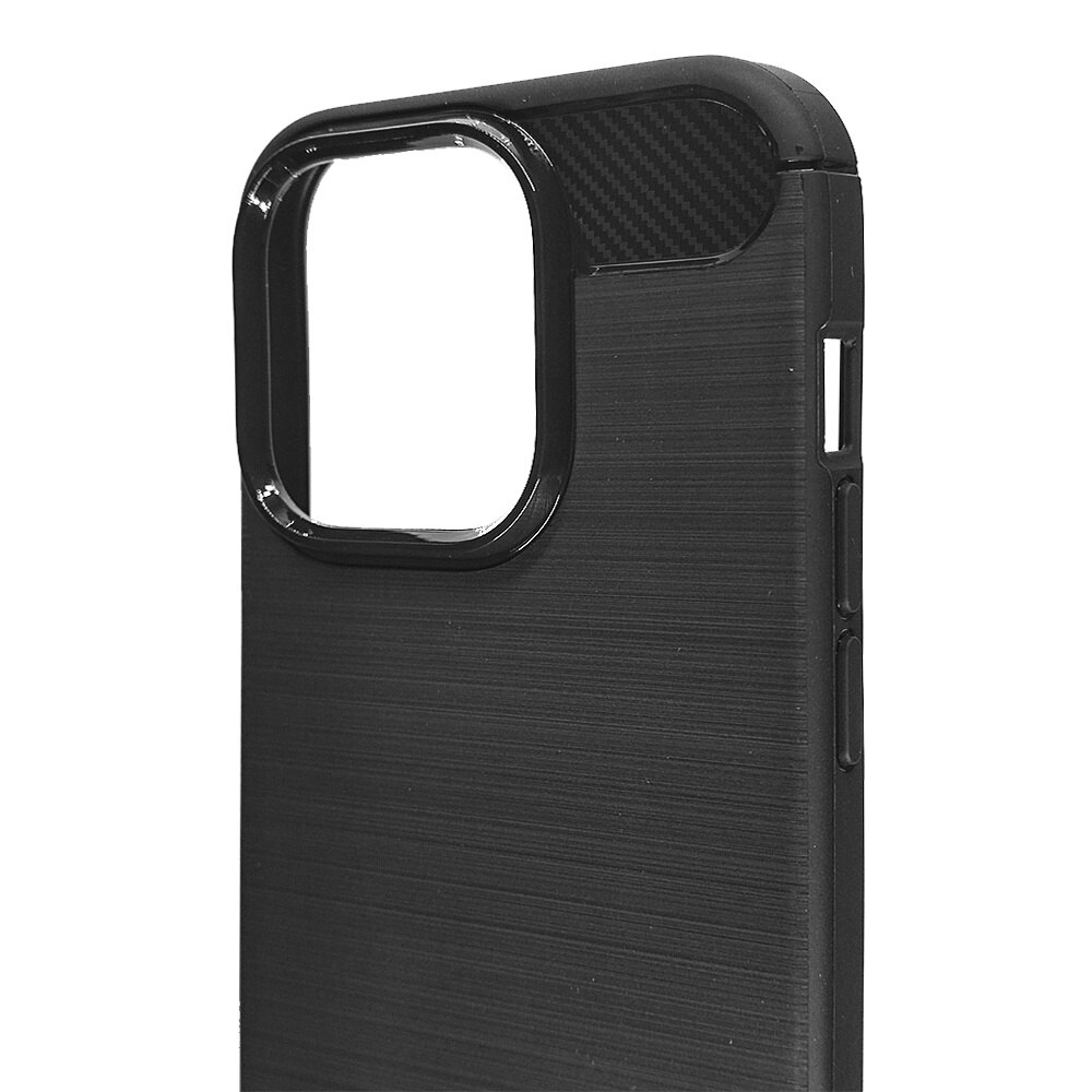 Husa SILKASE pentru Apple iPhone 14 Pro, silicon carbon, culoare negru