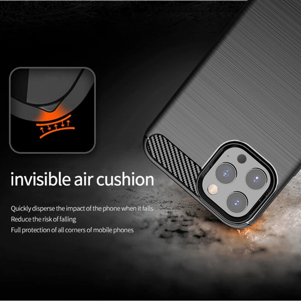 Husa SILKASE pentru Apple iPhone 14 Pro, silicon carbon, culoare negru