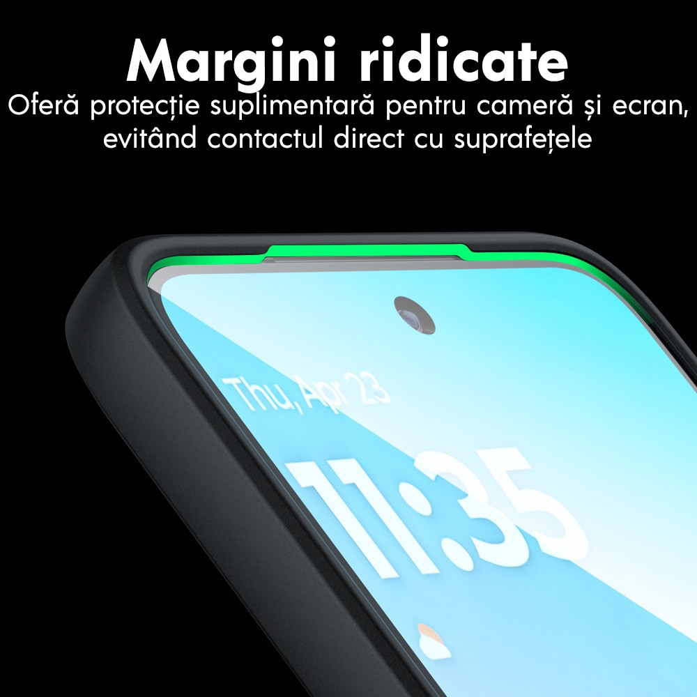 Husa pentru Motorola Moto G77 / G67 Daden® PureFrost MagSafe, Incarcare wireless, Protectie sporita, Anti-amprenta, Negru fumuriu