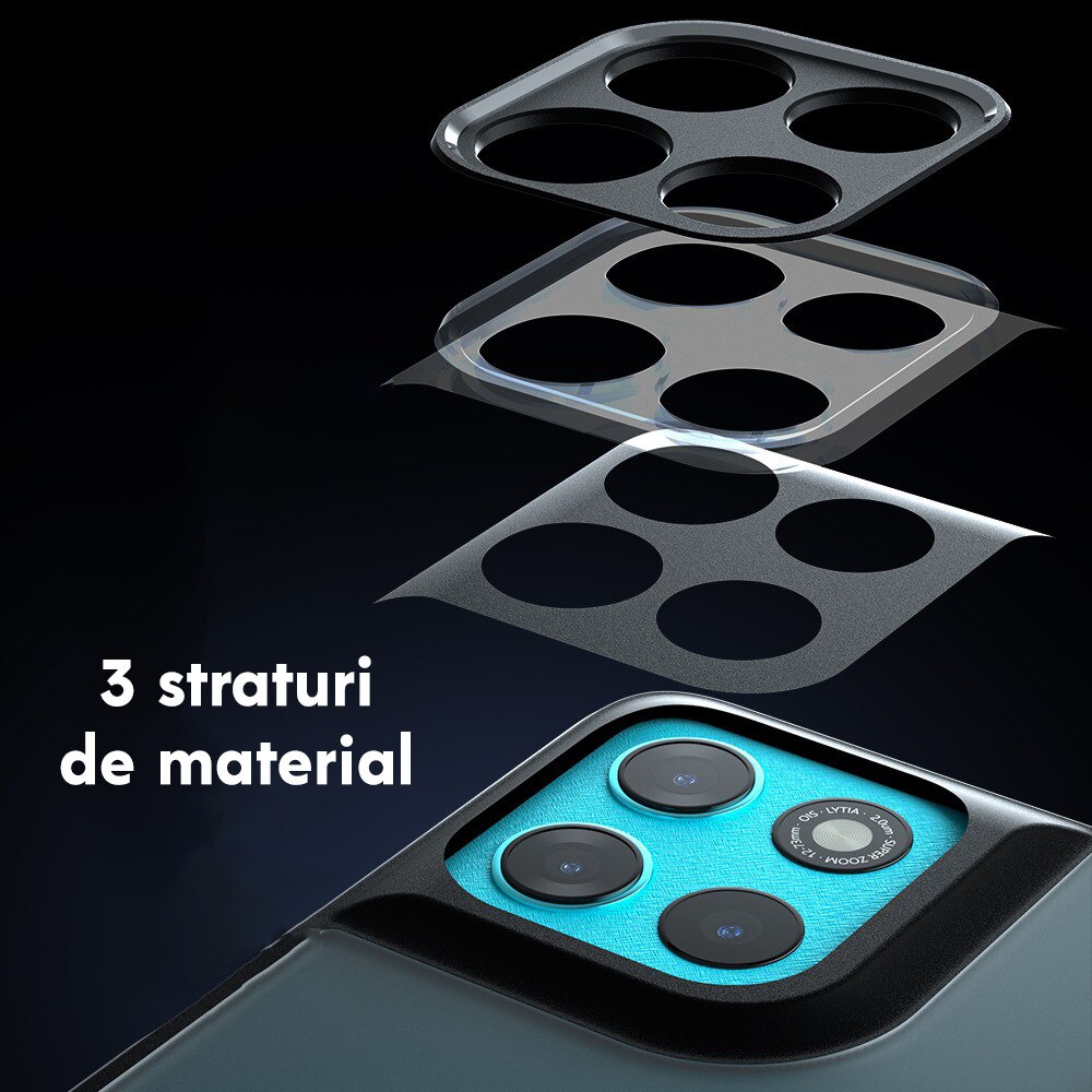 Husa pentru Motorola Moto G77 / G67 Daden® PureFrost MagSafe, Incarcare wireless, Protectie sporita, Anti-amprenta, Negru fumuriu