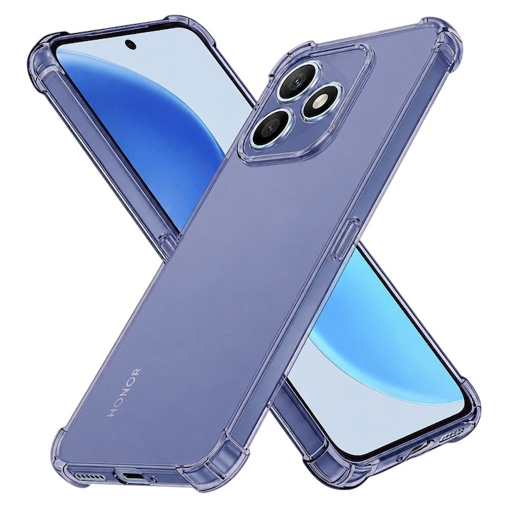 Husa pentru Honor X8d Slim Anti-Shock 1.5mm reinforced 4 corners, negru fumuriu