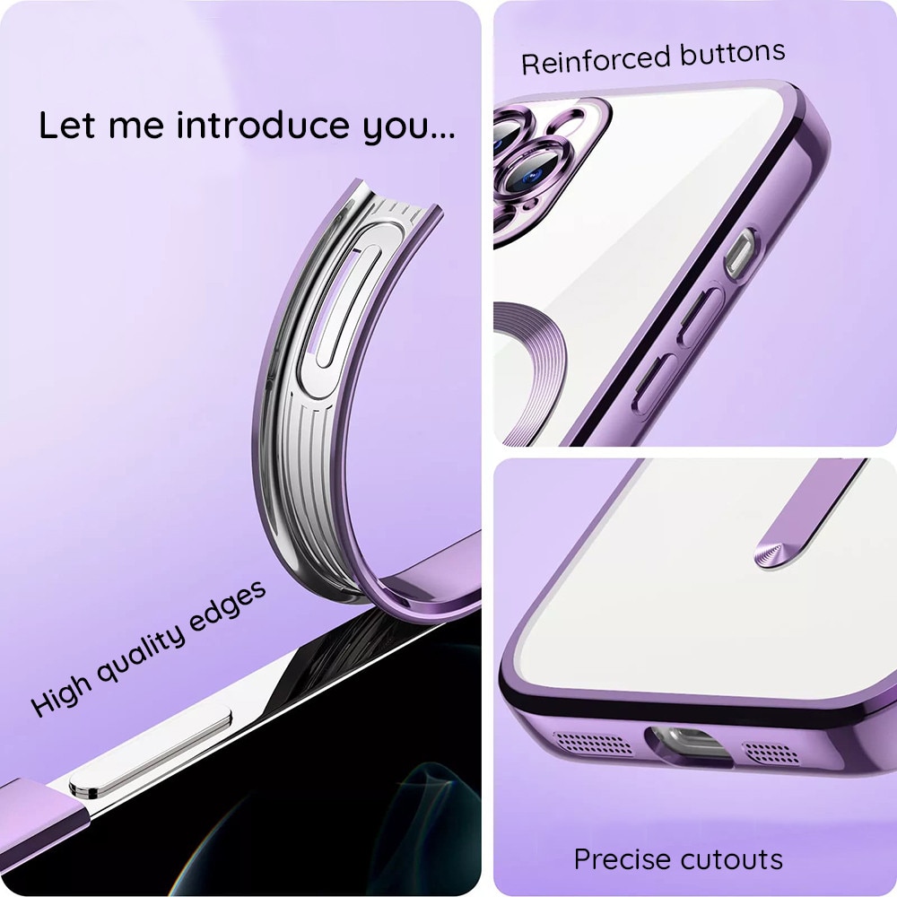 Husa Metallic MagSafe pentru Apple iPhone 15, Protectie completa, Design Trendy, Luxury Perfect Fit, Incarcare Magnetica, Auriu