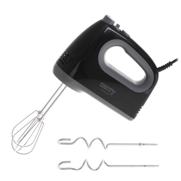 Mixer de mana Camry CR4220B, 750 W, 5 viteze, Functie TURBO (Negru/Gri)