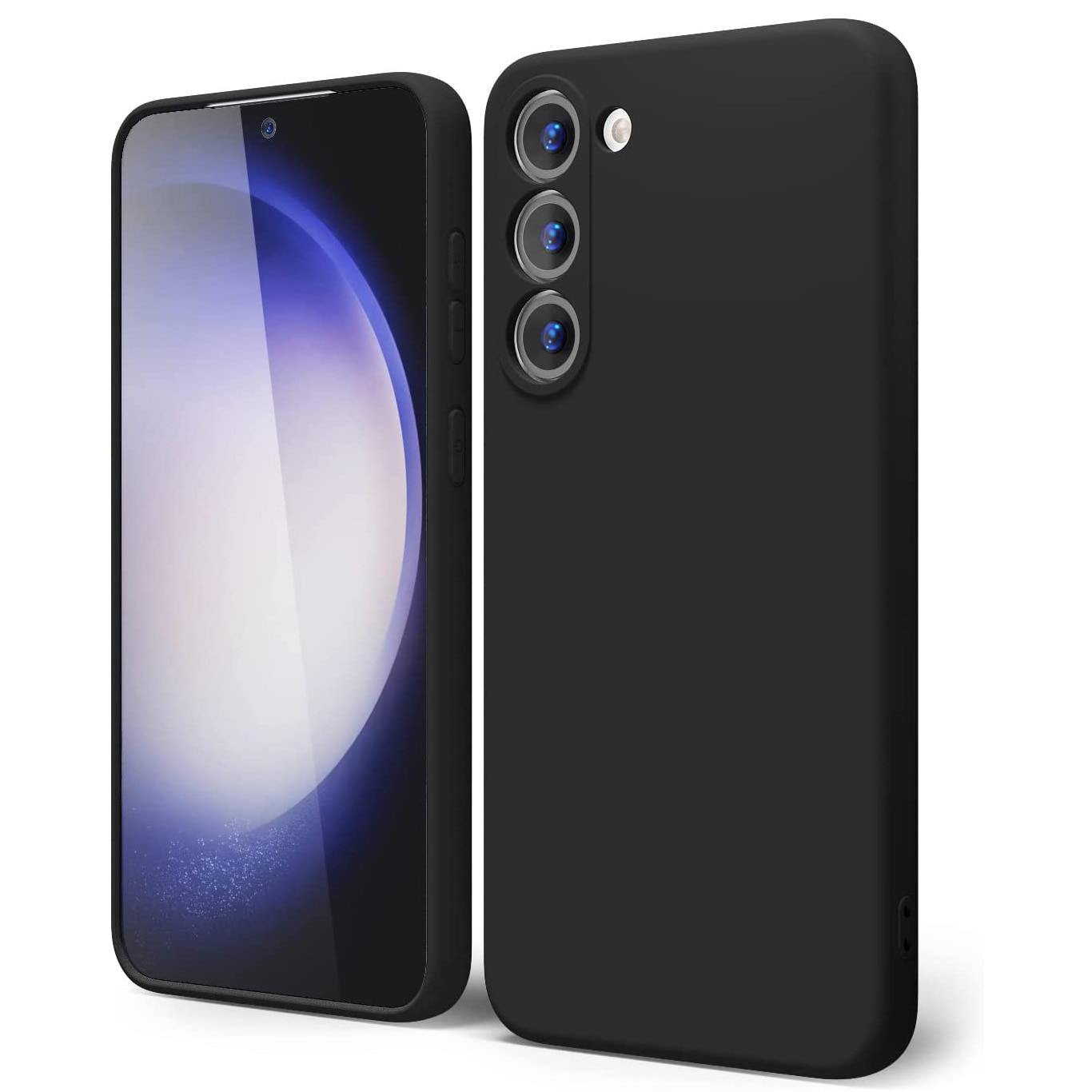 Husa Joyshell pentru Samsung Galaxy A34, SIlicon Catifelat Cu Interior Microfibra, Protectie la Camere, Negru
