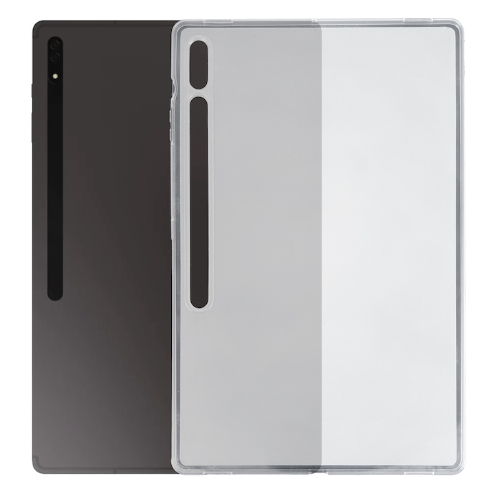 Husa tableta compatibila cu Samsung Galaxy Tab S8 Ultra 14.6, TPU, transparenta mata