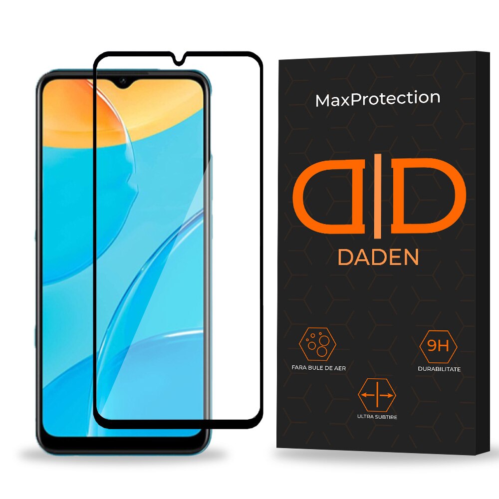 Folie Sticla Daden MaxProtection pentru Oppo A15, Full Cover, Protectie Profesionala, Ultra Rezistenta, Calitate Premium