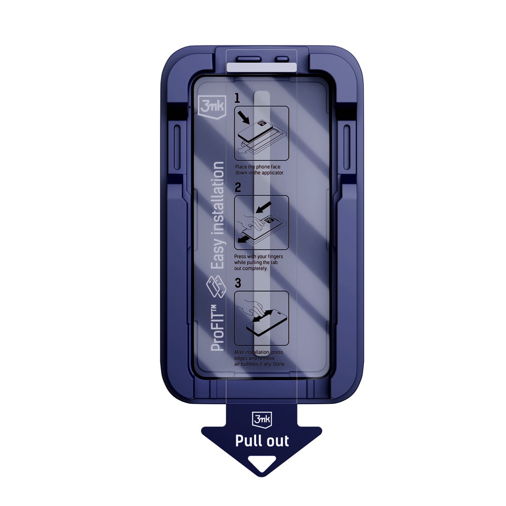Folie sticla 3mk HardGlass Max Privacy, Kit montare inclus, compatibila cu iPhone 14 Pro, Negru