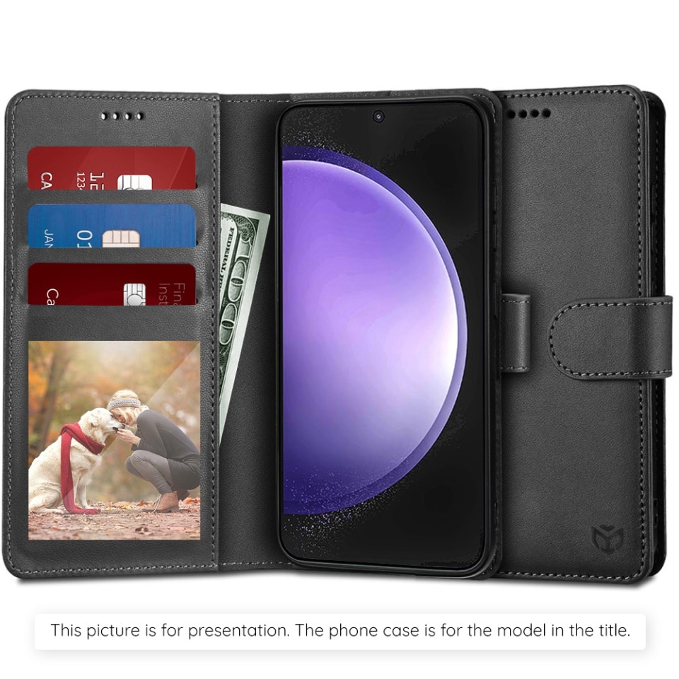Husa pentru Samsung Galaxy A57 5G, SKYDDAR INNOVATION, Diary Book, tip carte cu Portofel Interior, Antisoc, set cu sticker, Negru