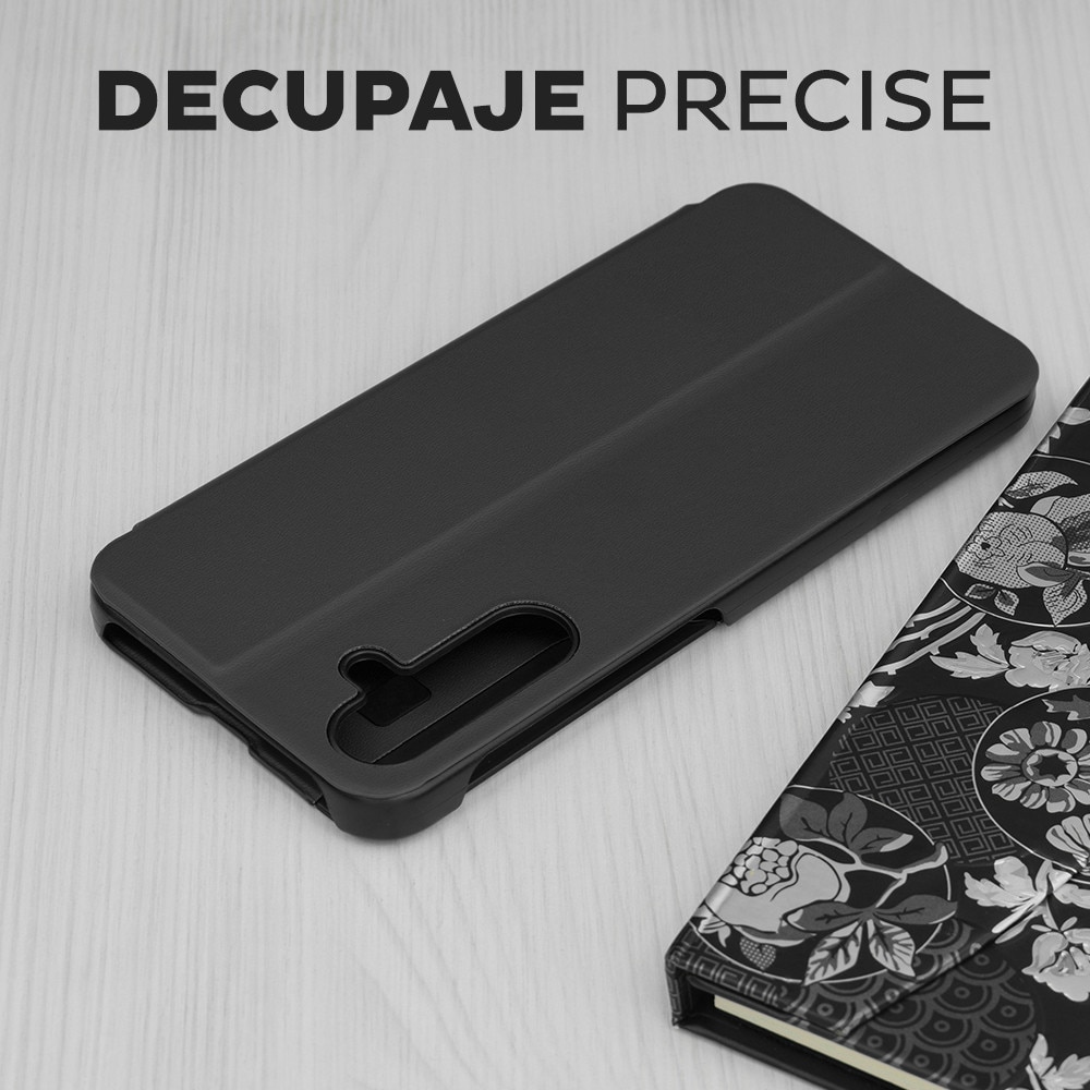 Husa pentru Samsung Galaxy A17 Tip Carte, S-View, Functie de Stand, Calitate Premium, Antisoc, Protectie Sporita, Negru