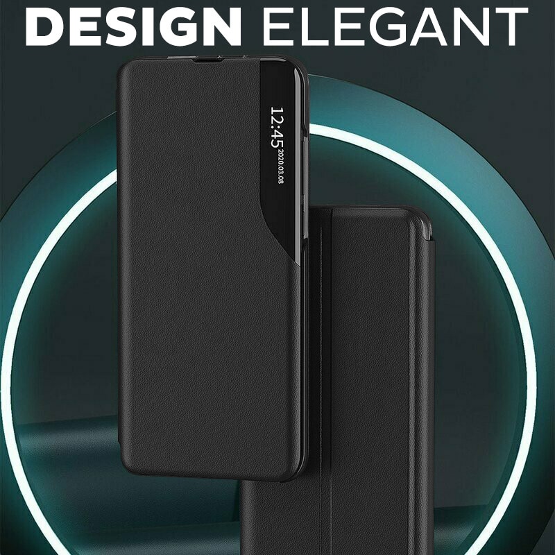 Husa pentru Samsung Galaxy A17 Tip Carte, S-View, Functie de Stand, Calitate Premium, Antisoc, Protectie Sporita, Negru
