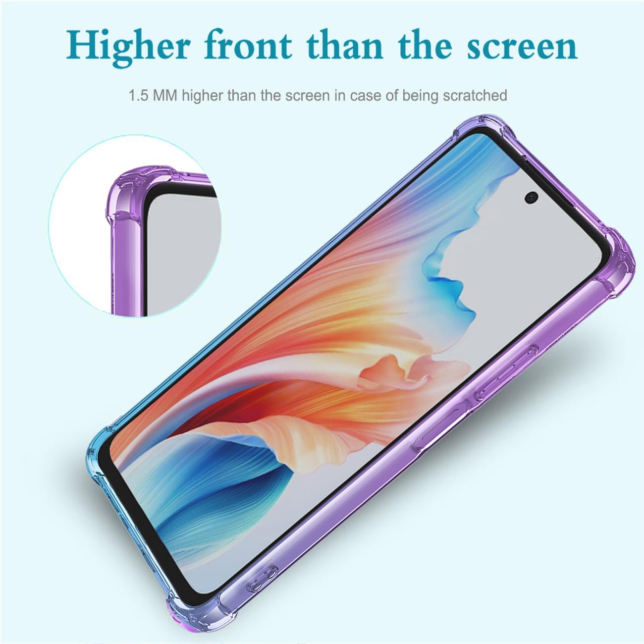 Intelli® Husa de Protectie Compatibila OPPO A79 5G, din silicon gel, Colturi Anti Soc, Protectie Camera, Subtire, Transparent
