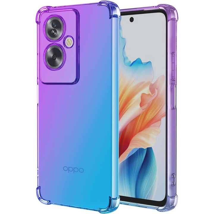 Intelli® Husa de Protectie Compatibila OPPO A79 5G, din silicon gel, Colturi Anti Soc, Protectie Camera, Subtire, Transparent
