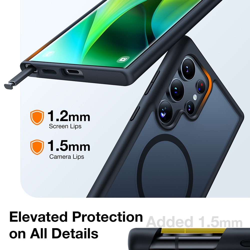 Husa pentru samsung galaxy s24 ultra - torras guardian magnetic - black