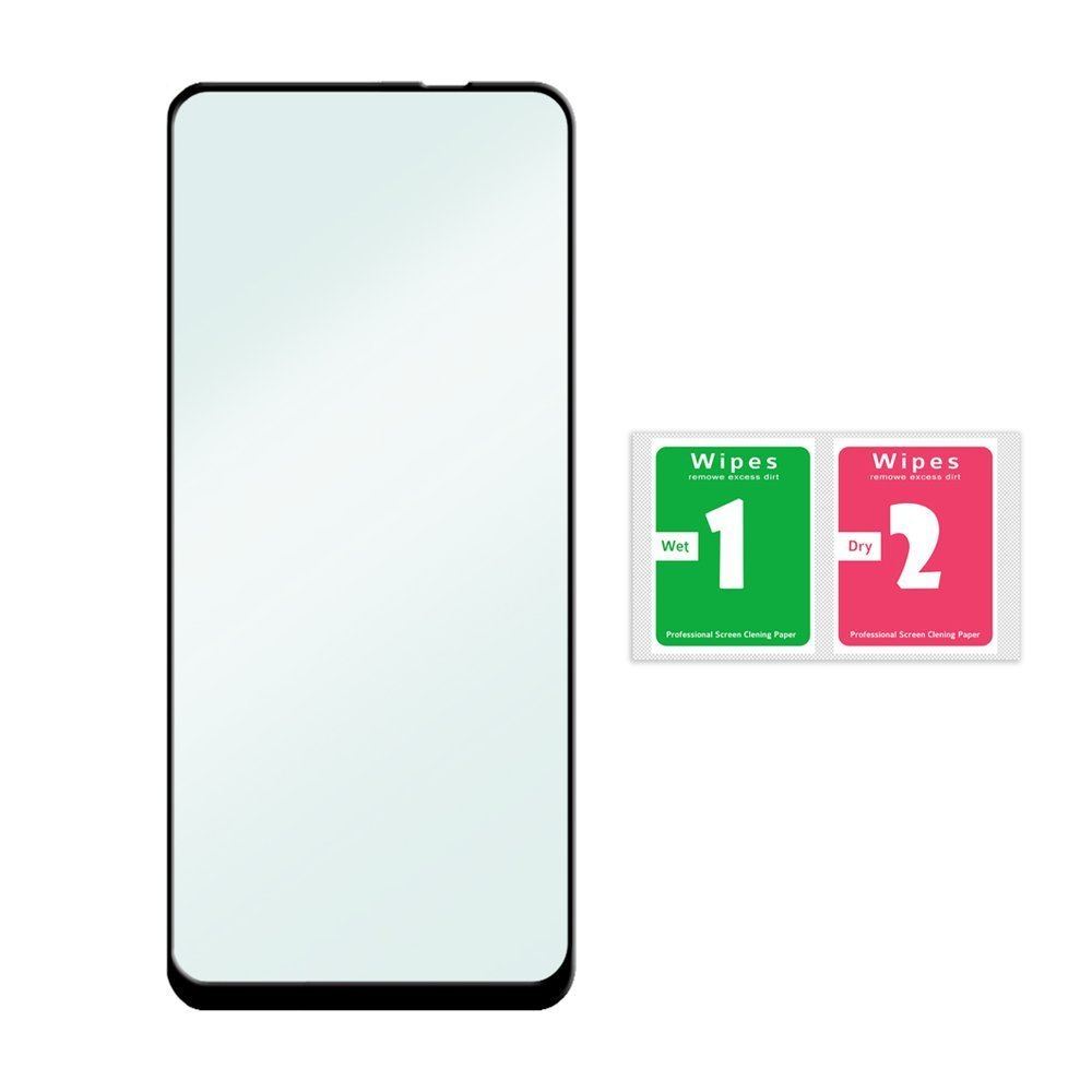 Saculet de protectie ERBORD Full Glue pentru telefon, 9H, 0,3mm, transparent, set complet