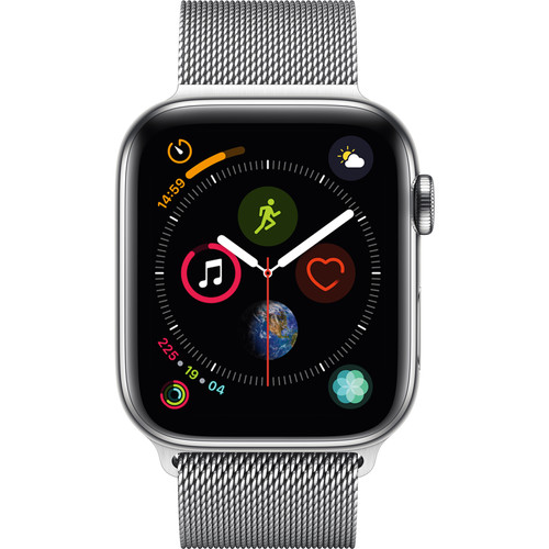 Ceas Smartwatch Apple Watch Series 4, GPS + Cellular, 40 mm, Silver Stainless Steel Case, Milanese Loop