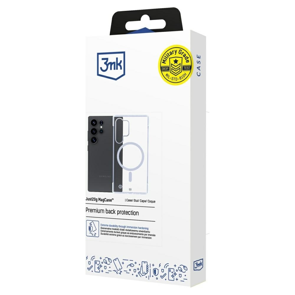 Carcasa 3mk Just20g MagCase compatibila cu Samsung Galaxy S25 Ultra, Clear