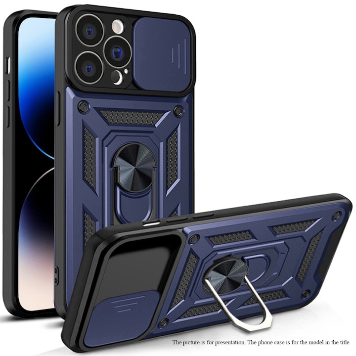 Husa pentru Samsung Galaxy S23 - Seria Techsuit Camshield - Albastra