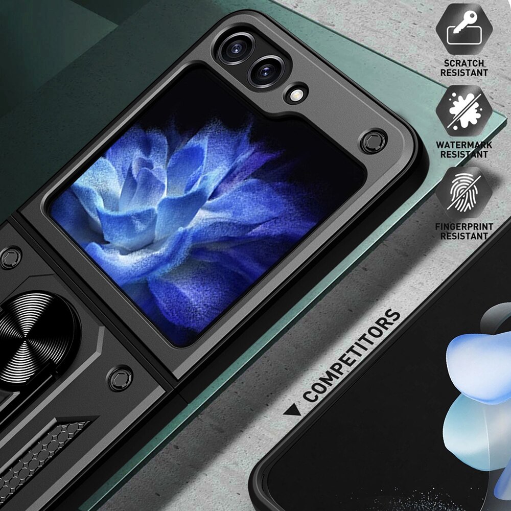Husa pentru Samsung Galaxy Z Flip5 - Seria Techsuit Camshield - Neagra