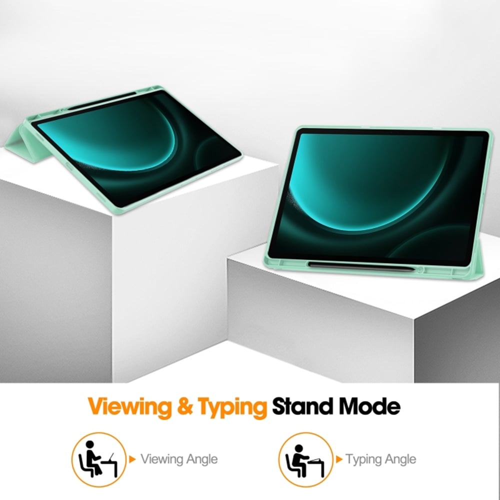 Husa pentru tableta Samsung Galaxy Tab S9 Ultra - Techsuit Flex Trifold - Verde menta