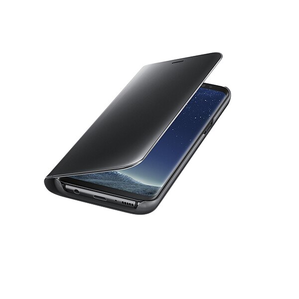 Husa pentru Samsung Galaxy M31, Smartphosis Clear View, neagra