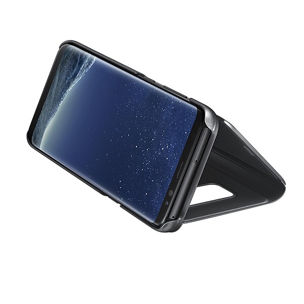 Husa pentru Samsung Galaxy M31, Smartphosis Clear View, neagra