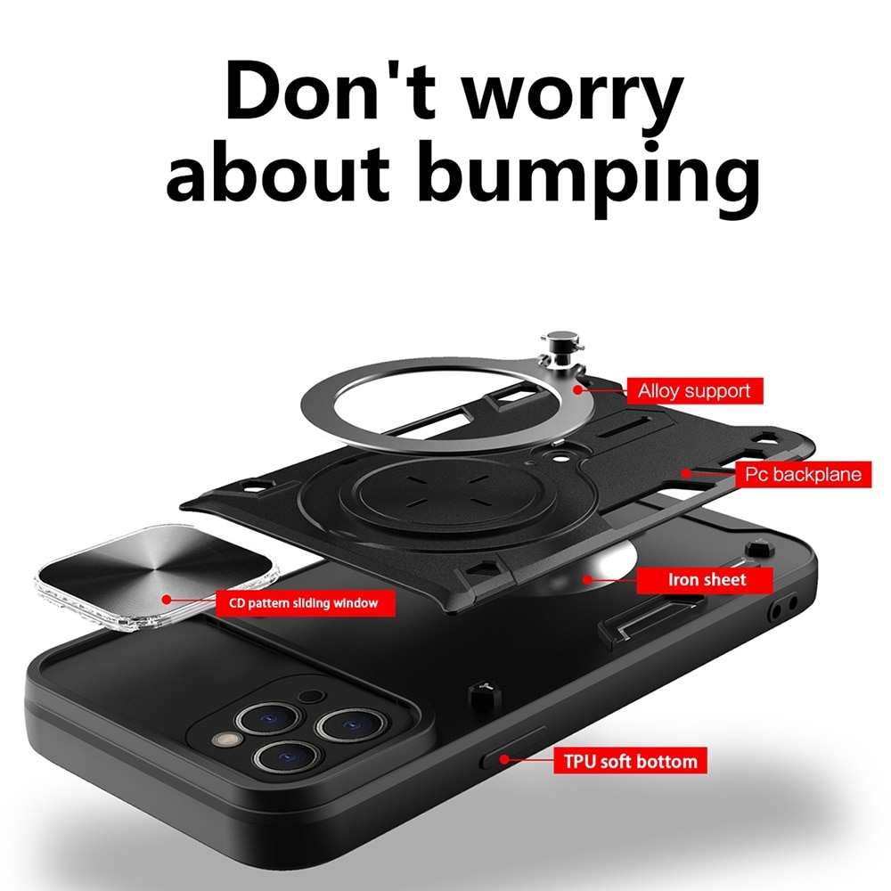 Husa pentru iPhone 11 Pro cu protectie camera, Accesorio CamGuard Pro, Negru