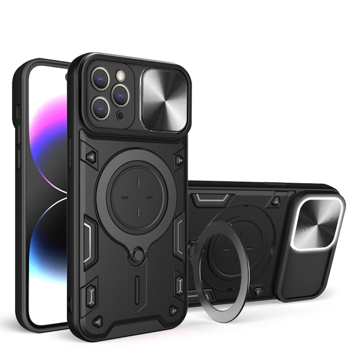 Husa pentru iPhone 11 Pro cu protectie camera, Accesorio CamGuard Pro, Negru