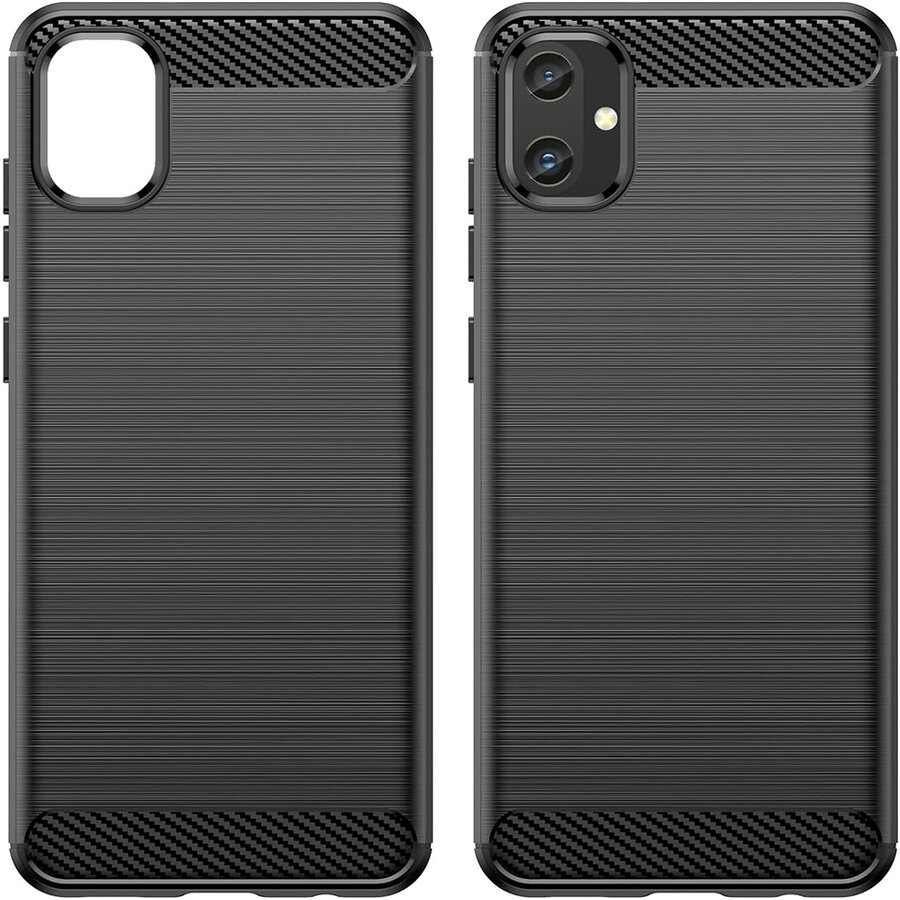 Husa pentru Samsung Galaxy A05 - Techsuit Carbon Silicone - Black
