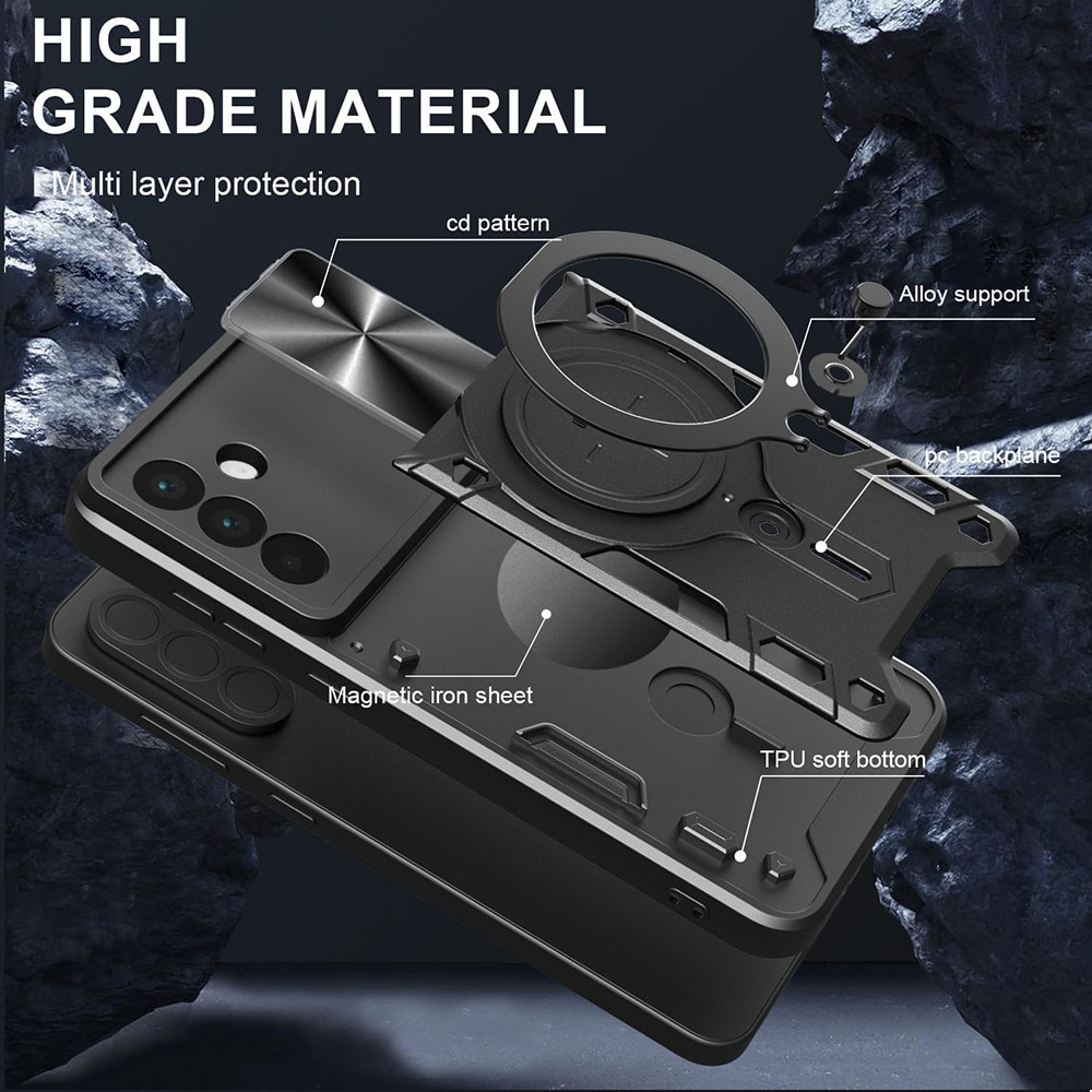 Husa antisoc pentru OnePlus 13R cu protectie camera, Accesorio CamGuard Pro, Negru