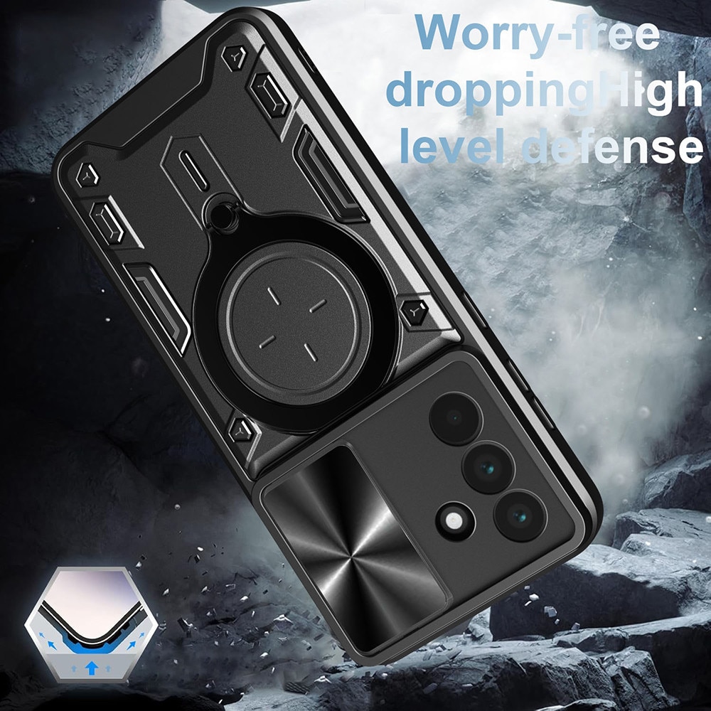 Husa antisoc pentru OnePlus 13R cu protectie camera, Accesorio CamGuard Pro, Negru