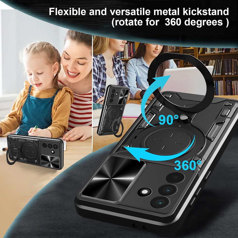 Husa antisoc pentru OnePlus 13R cu protectie camera, Accesorio CamGuard Pro, Negru