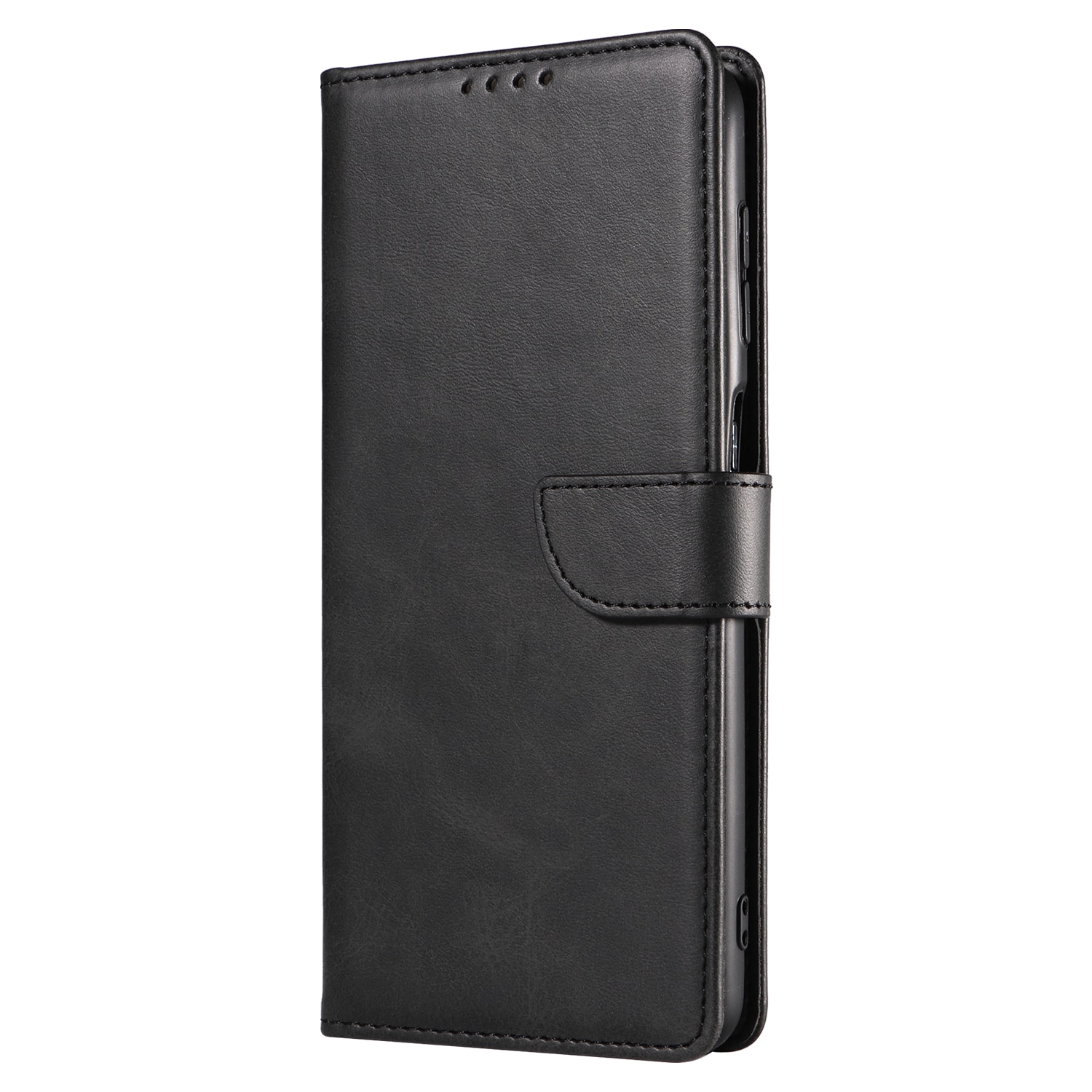 Husa din piele pentru Samsung Galaxy A52s, inchidere magnetica, suport card, suport, neagra