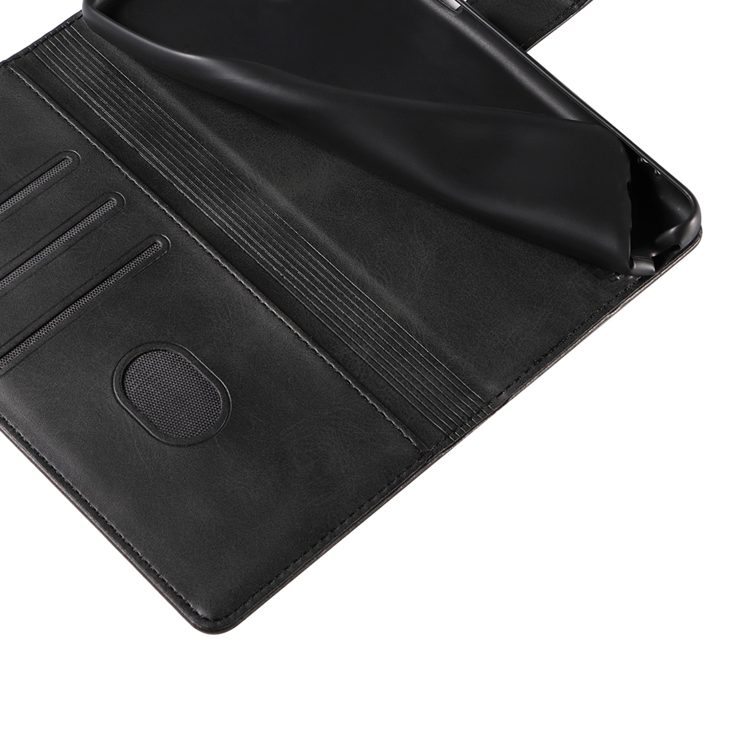 Husa din piele pentru Samsung Galaxy A52s, inchidere magnetica, suport card, suport, neagra