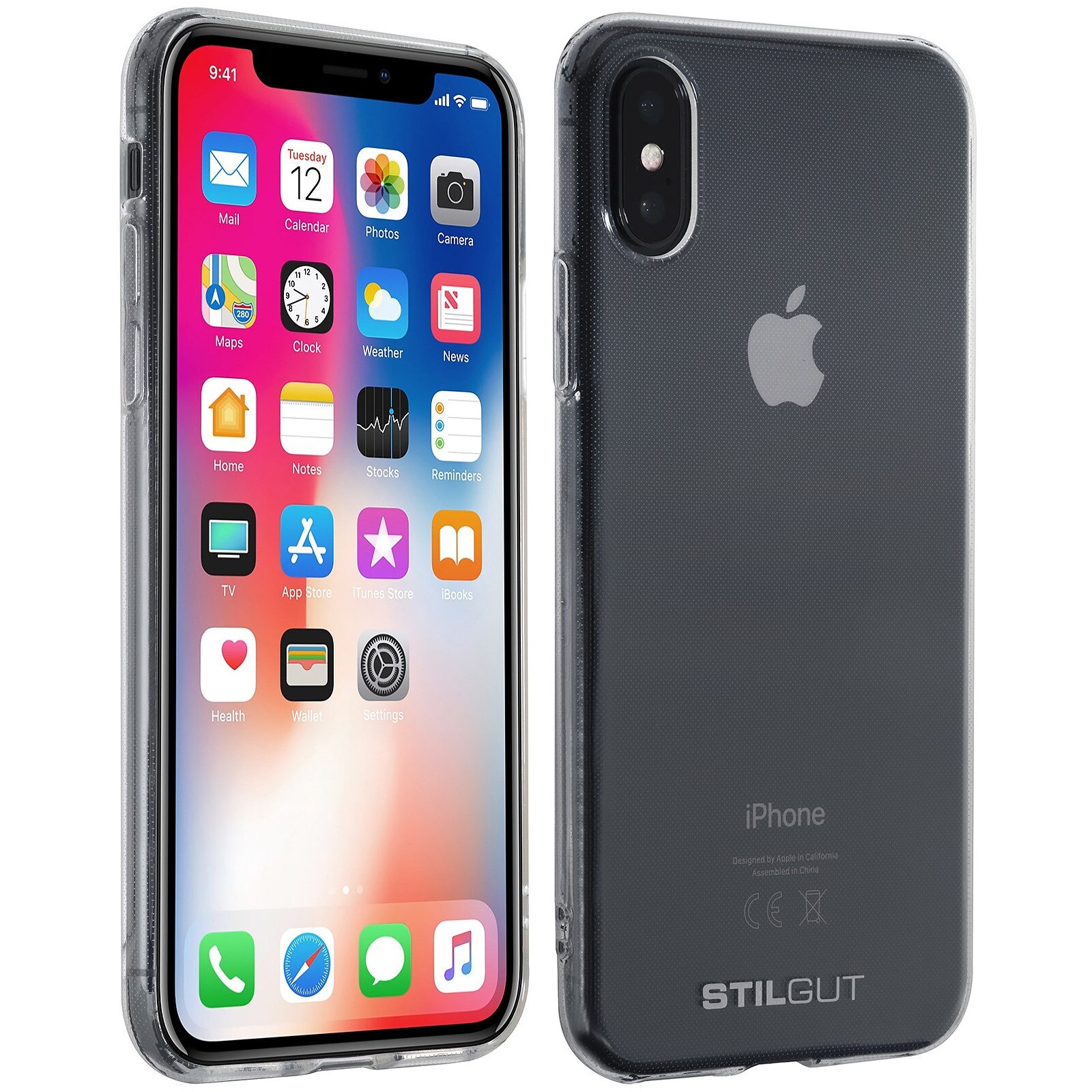 Husa Spate Stilgut Compatibila cu iPhone XS, Flexibila, Invizibila Transparent