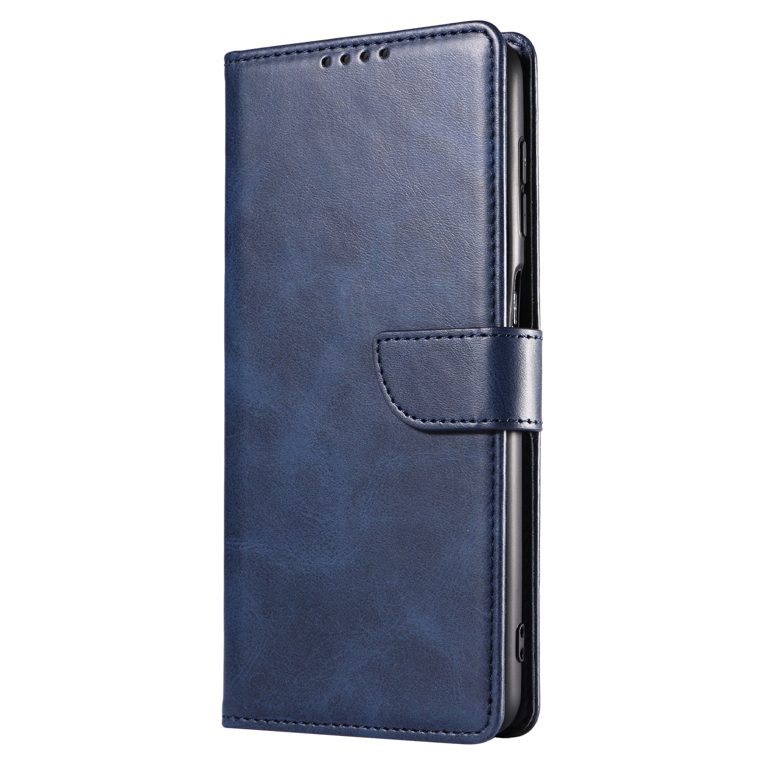 Husa din piele pentru Samsung Galaxy A73 5G, inchidere magnetica, suport card, suport, albastra