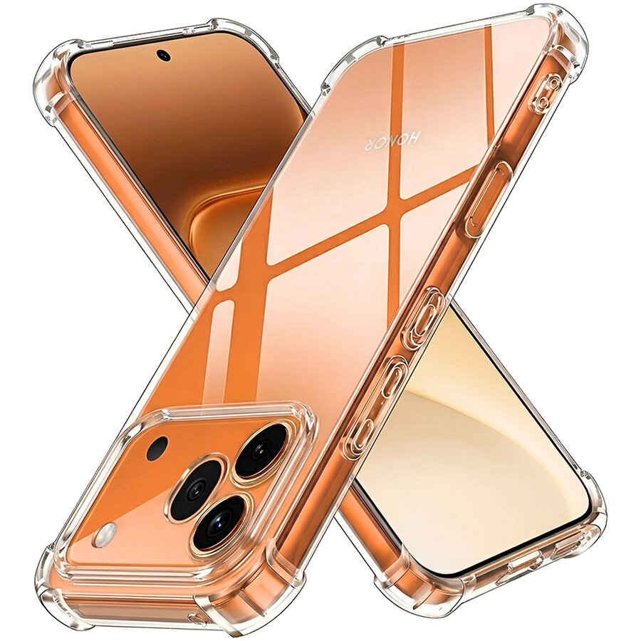Intelli® Husa silicon + folie sticla, compatibila cu Honor 600 Pro, Anti soc, Transparent