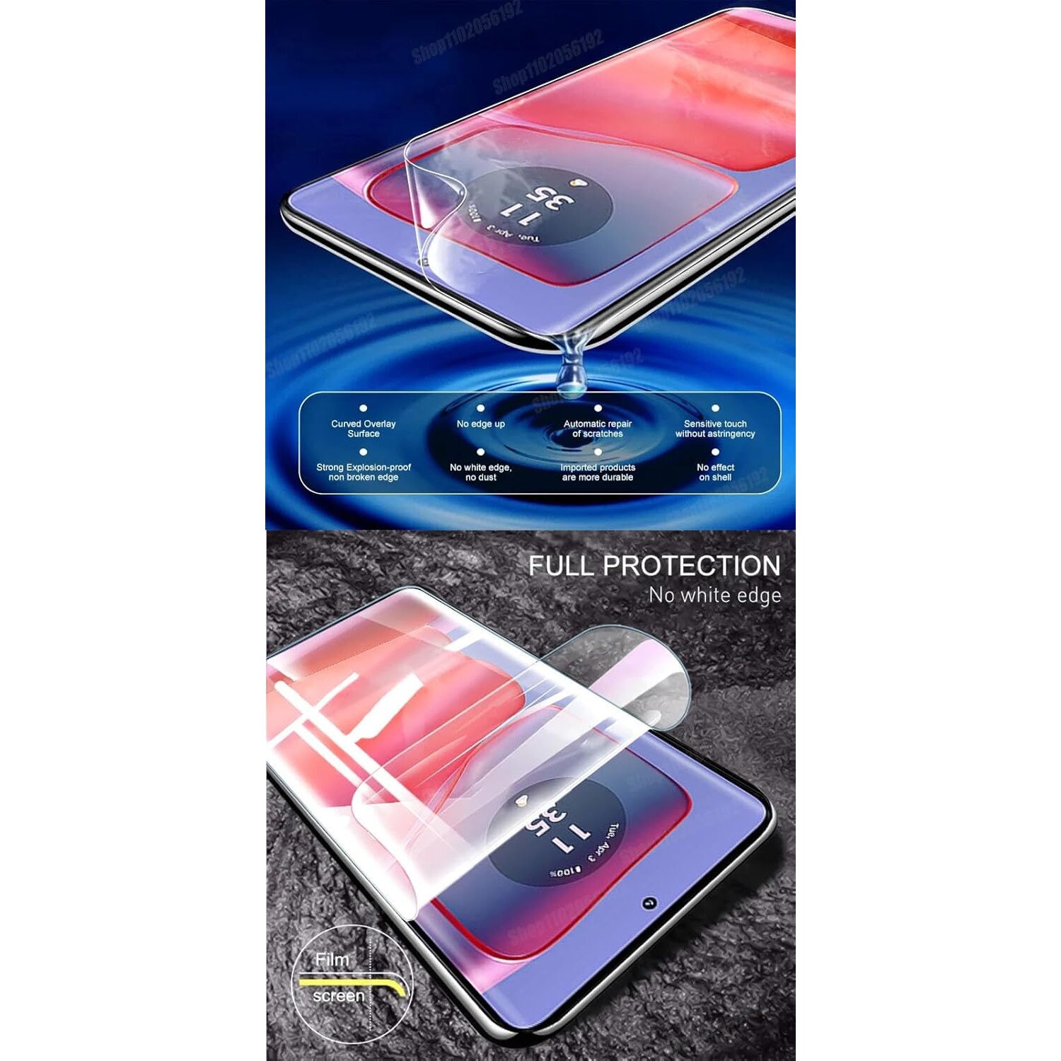 Folie Protectie CUFEREDU 2buc Motorola Moto G42 6.4" Hidrogel Transparent